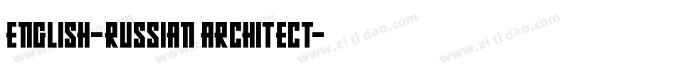 English-Russian Architect字体转换